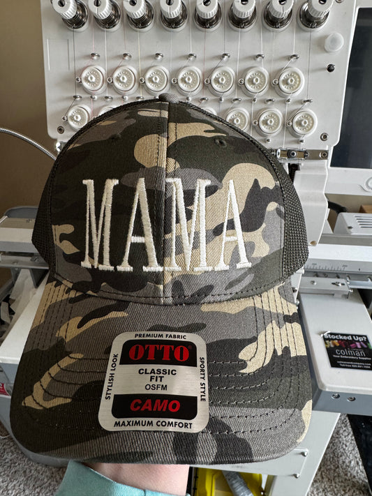 MAMA camo Embroidered Trucker Hat WHOLESALE