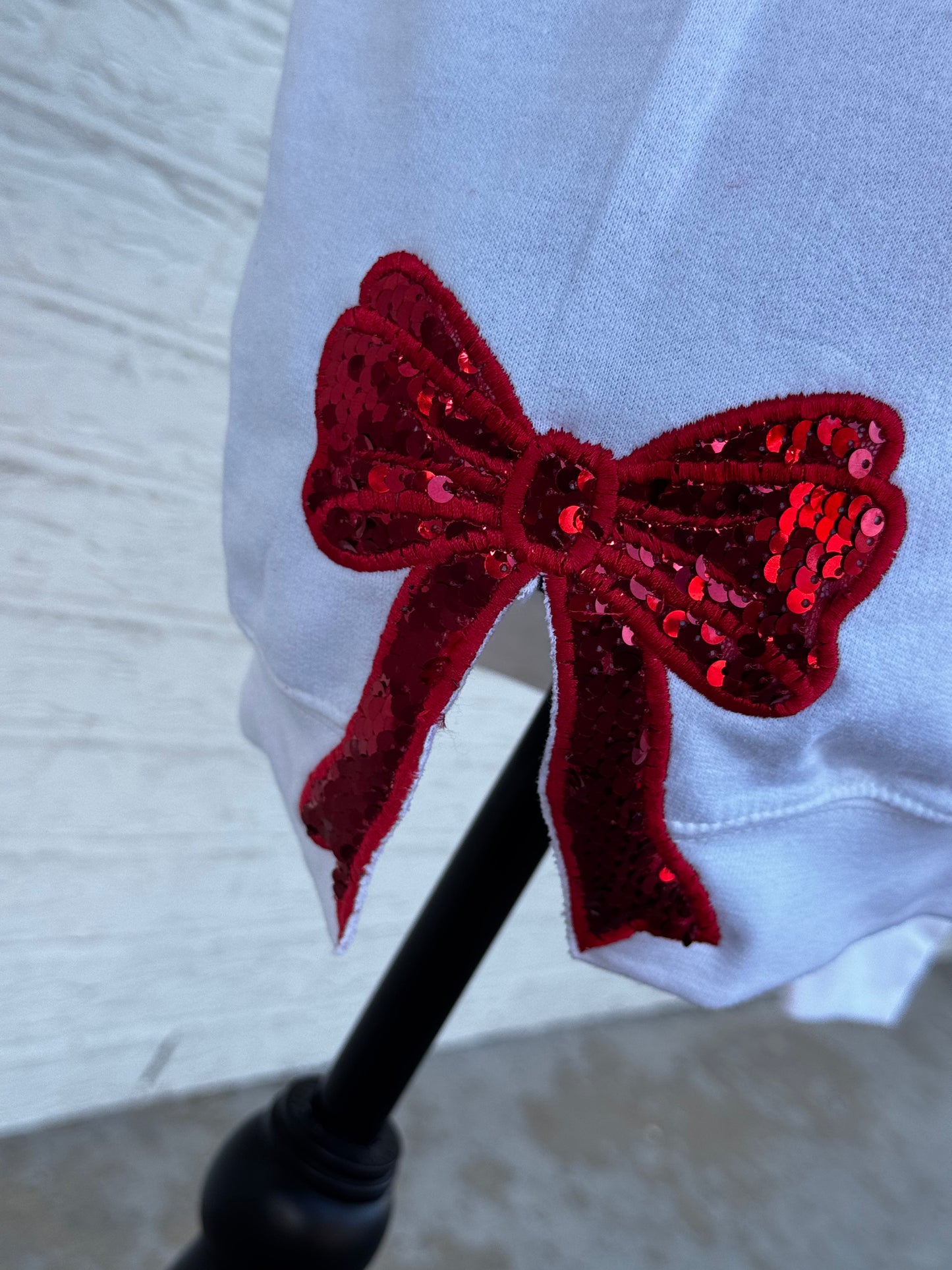 Merry Christmas Applique Sequins Embroidered Sweatshirt