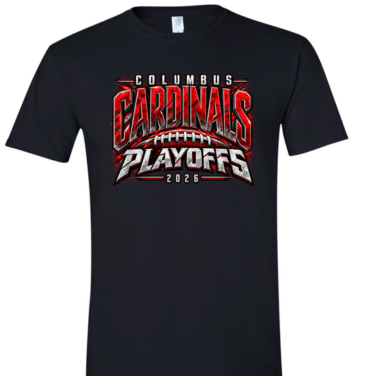 Columbus Cardinals Football Playoffs T-Shirt, long sleeve or Sweatshirt DESIGN 1