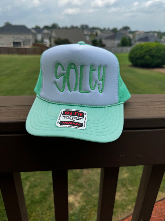Salty Embroidered Trucker Hat WHOLESALE