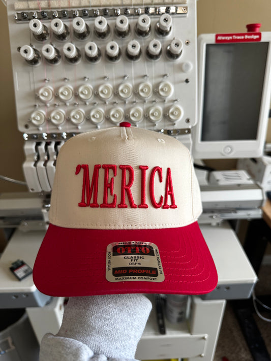 ‘MERICA PUFF Embroidered Trucker Hat RETAIL