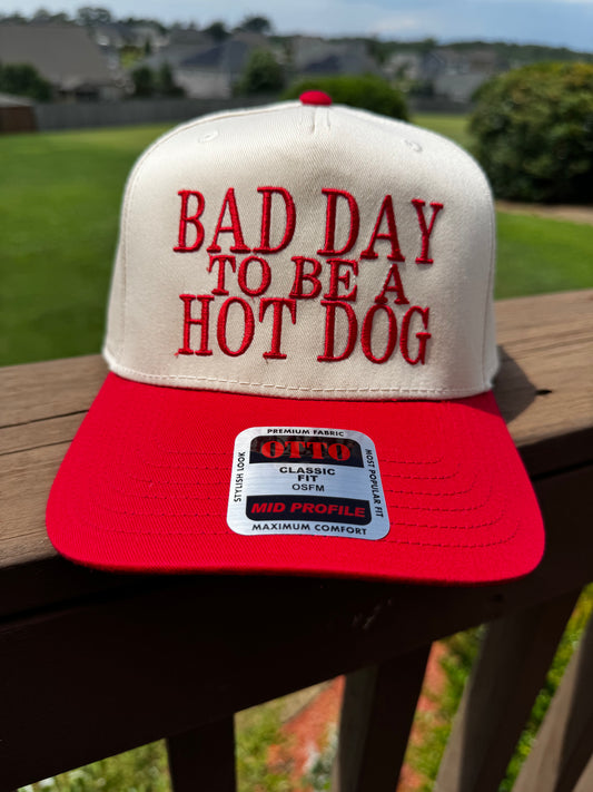 Bad day to be a hot dog Embroidered Trucker Hat Structured hat Wholesale
