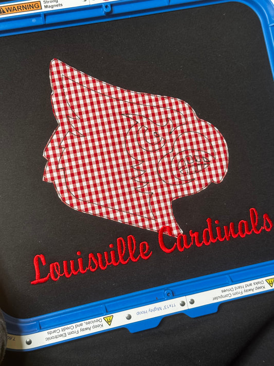 Louisville Game Day Applique Embroidered Tee or Sweatshirt