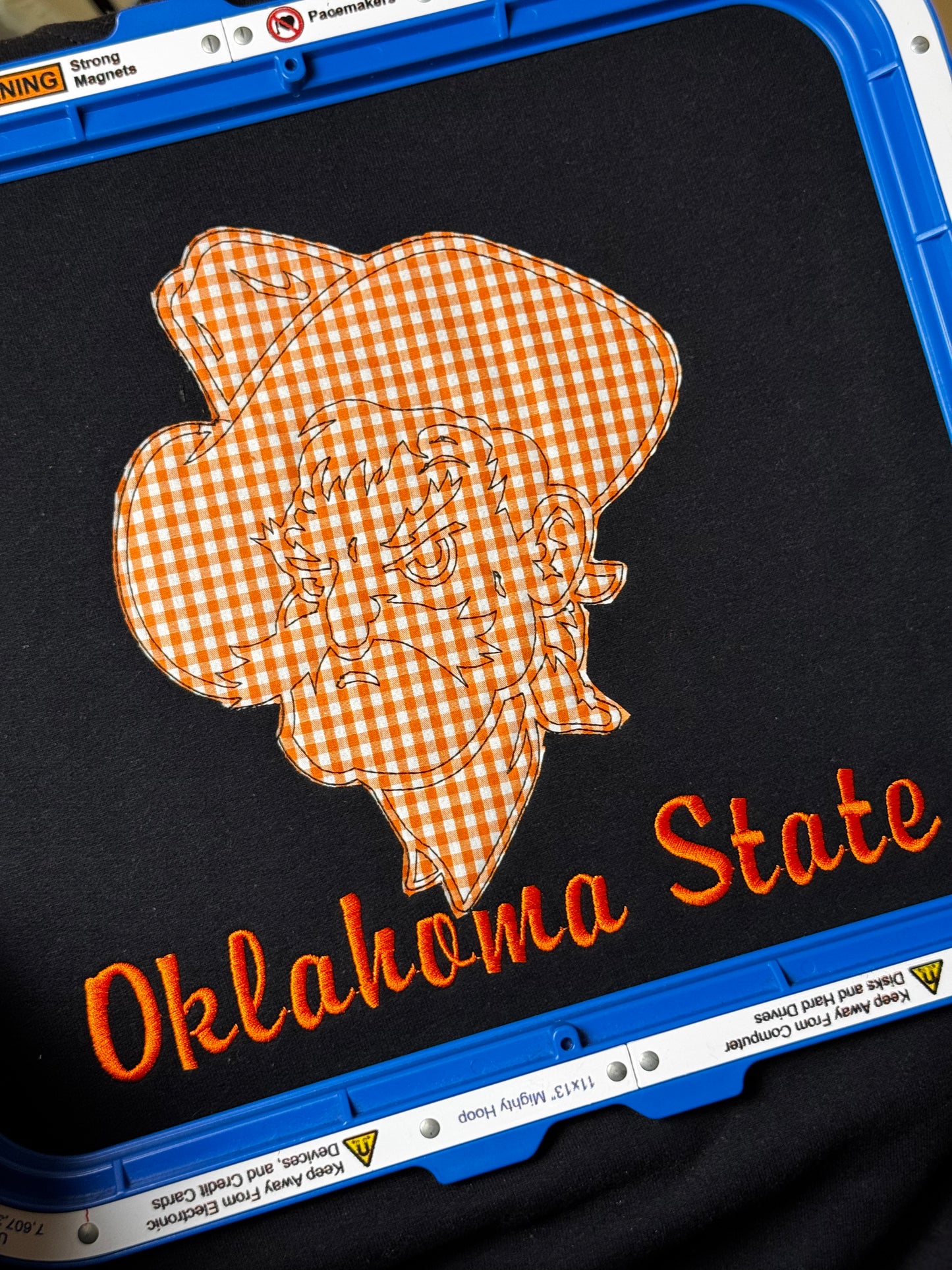 Oklahoma State Game Day Applique Embroidered Tee or Sweatshirt