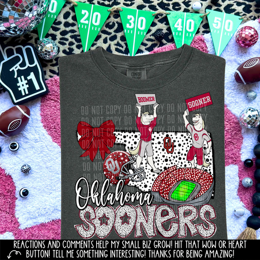 State Football Oklahoma 2 DTF and Sublimation Transfer