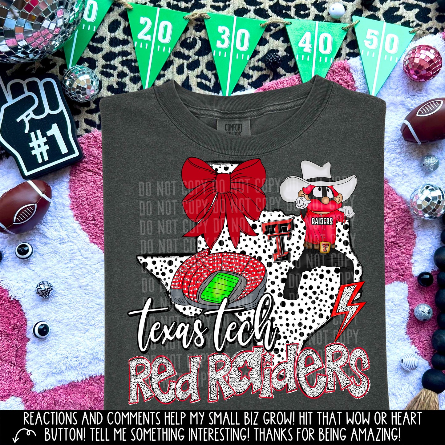 State Football Texas Tech DTF and Sublimation Transfer