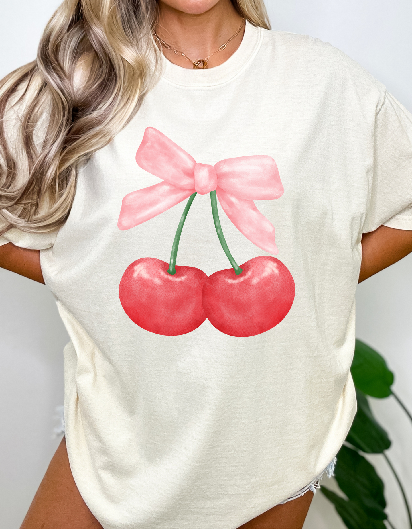 Cherry with Bow DTF and Sublimation Transfer