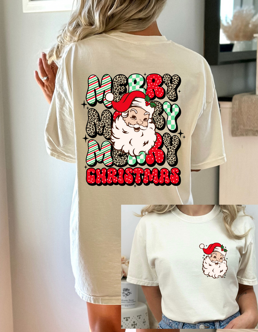 Merry Christmas Santa Front and back included DTF TRANSFER