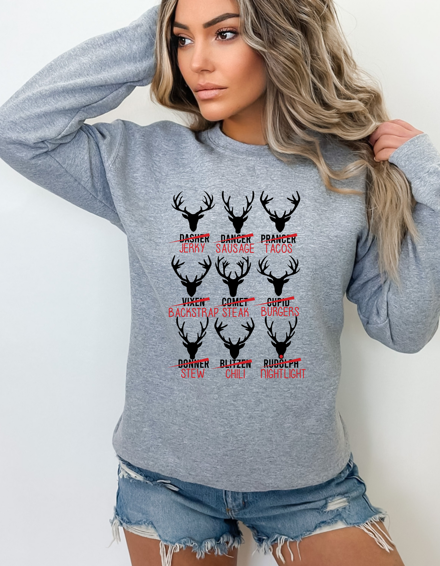 Reindeer meat Chirstmas DTF and Sublimation Transfer