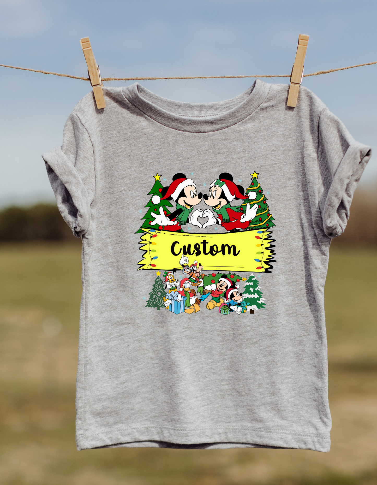 Christmas Custom Mickey DTF or Sublimation Transfer