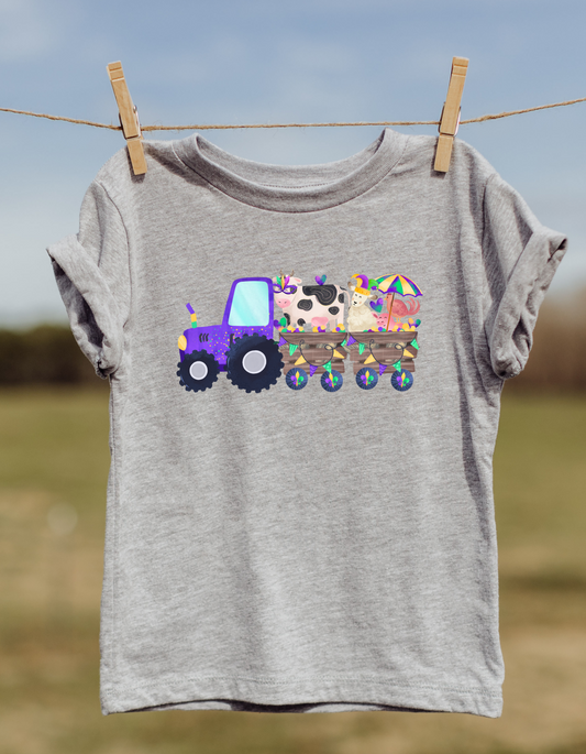 Farm animal kids Mardi Gras DTF and Sublimation Transfer