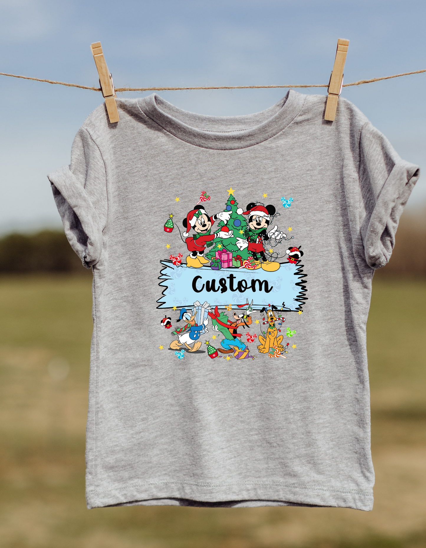 Christmas Custom Mickey DTF or Sublimation Transfer