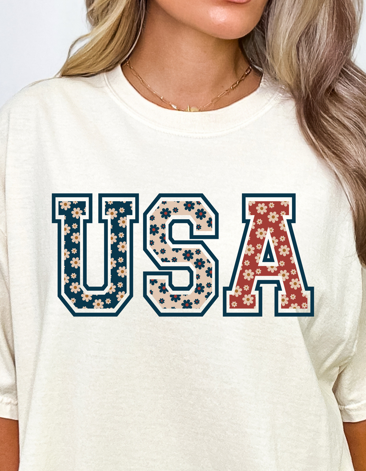 Floral USA DTF and Sublimation Transfer