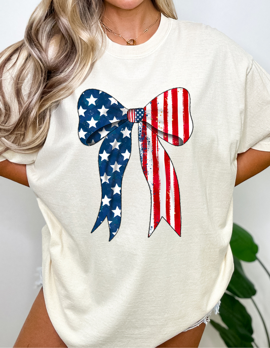 USA flag bow  DTF and Sublimation Transfer