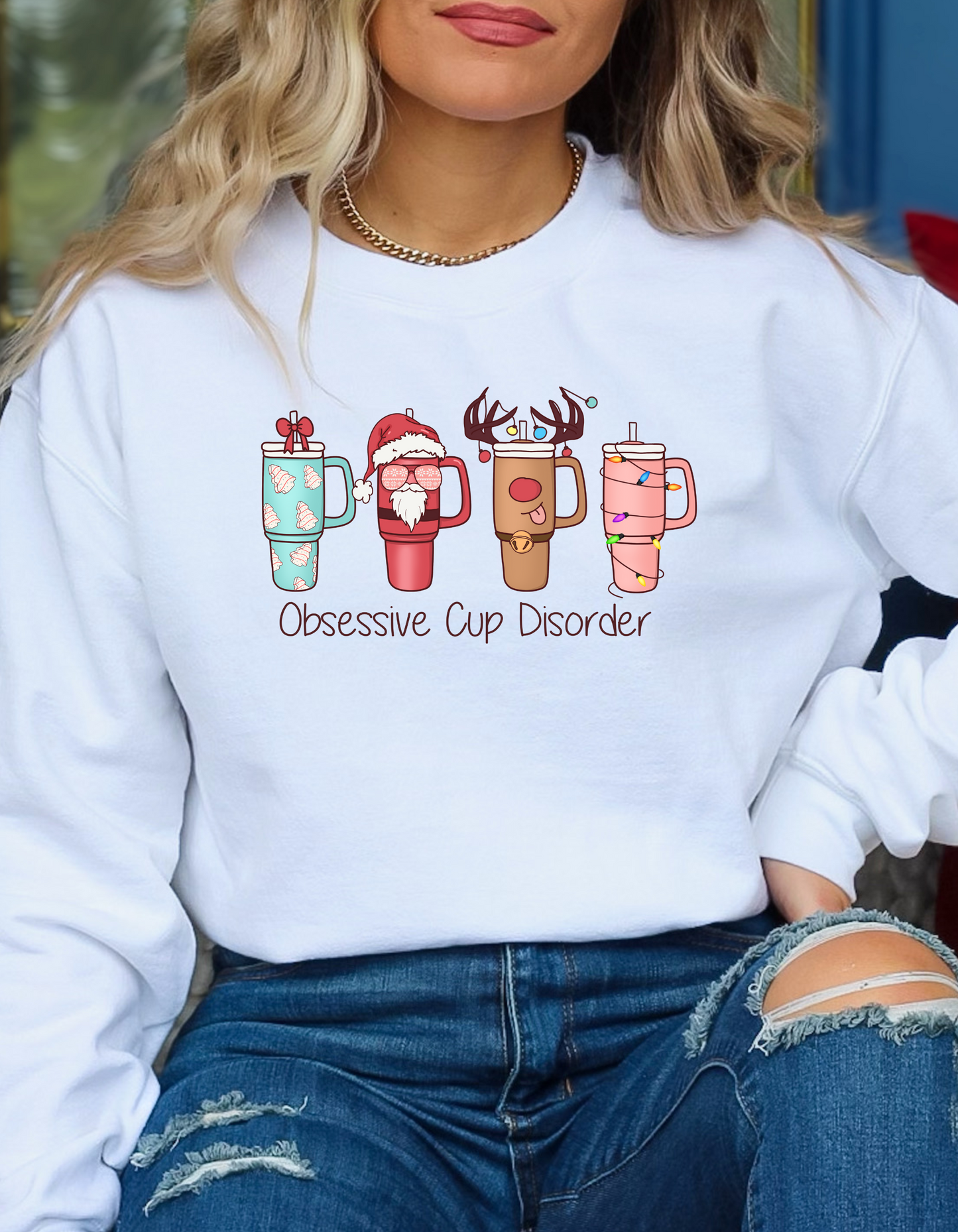 Christmas Obsessive Cup Disorder DTF and Sublimation Transfer