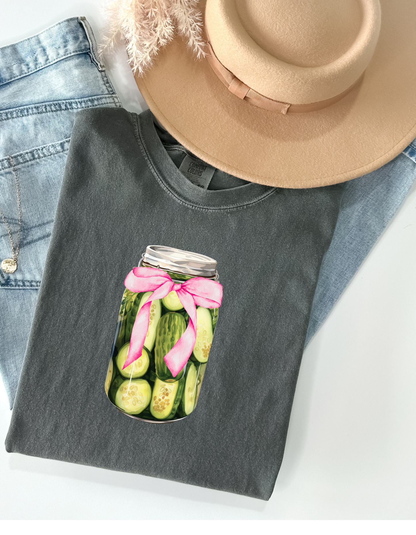 Pickle with Bow DTF and Sublimation Transfer