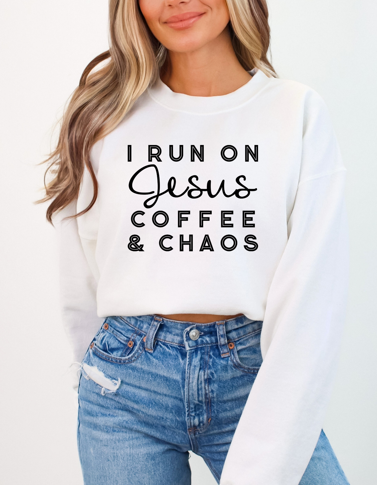 I Run on Jesus Coffee and Chaos DTF and Sublimation Transfer