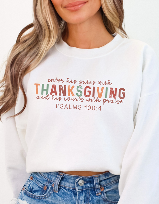 Thanksgiving Bible Verse DTF and Sublimation Transfer