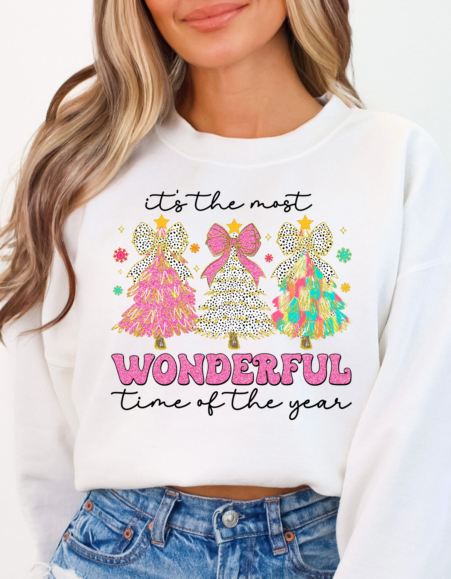 The most wonderful time of the year Christmas tree DTF and Sublimation Transfer