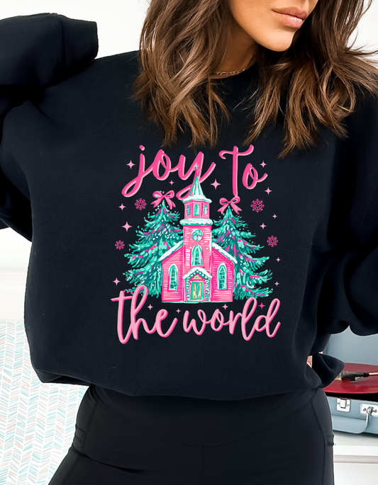 Pink Joy to the World DTF and Sublimation Transfer