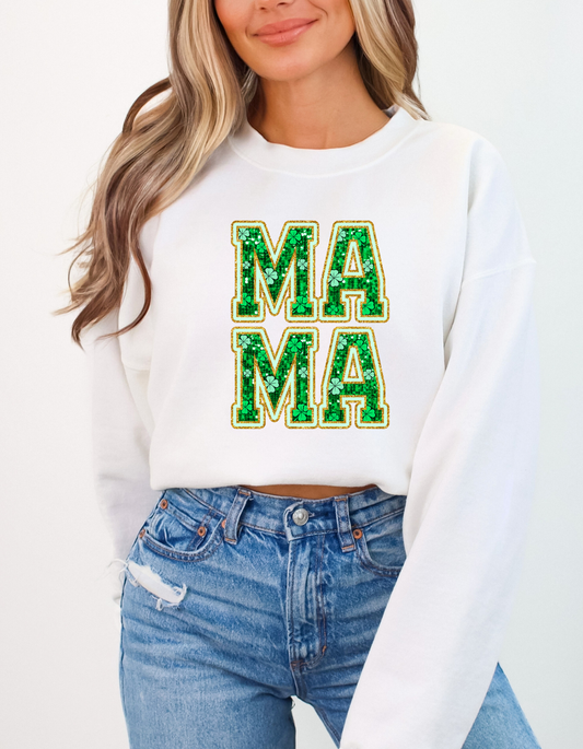 Glitter St. Patrick's Day Mama DTF and Sublimation Transfer