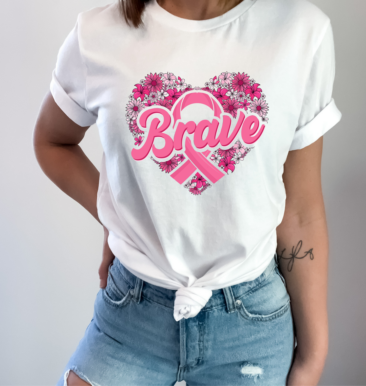 Breast Cancer Brave DTF and Sublimation Transfer