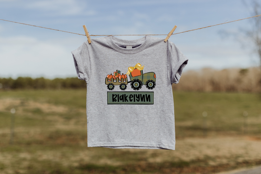 Custom Thanksgiving Fall Tractor With bow DTF or Sublimation Transfer