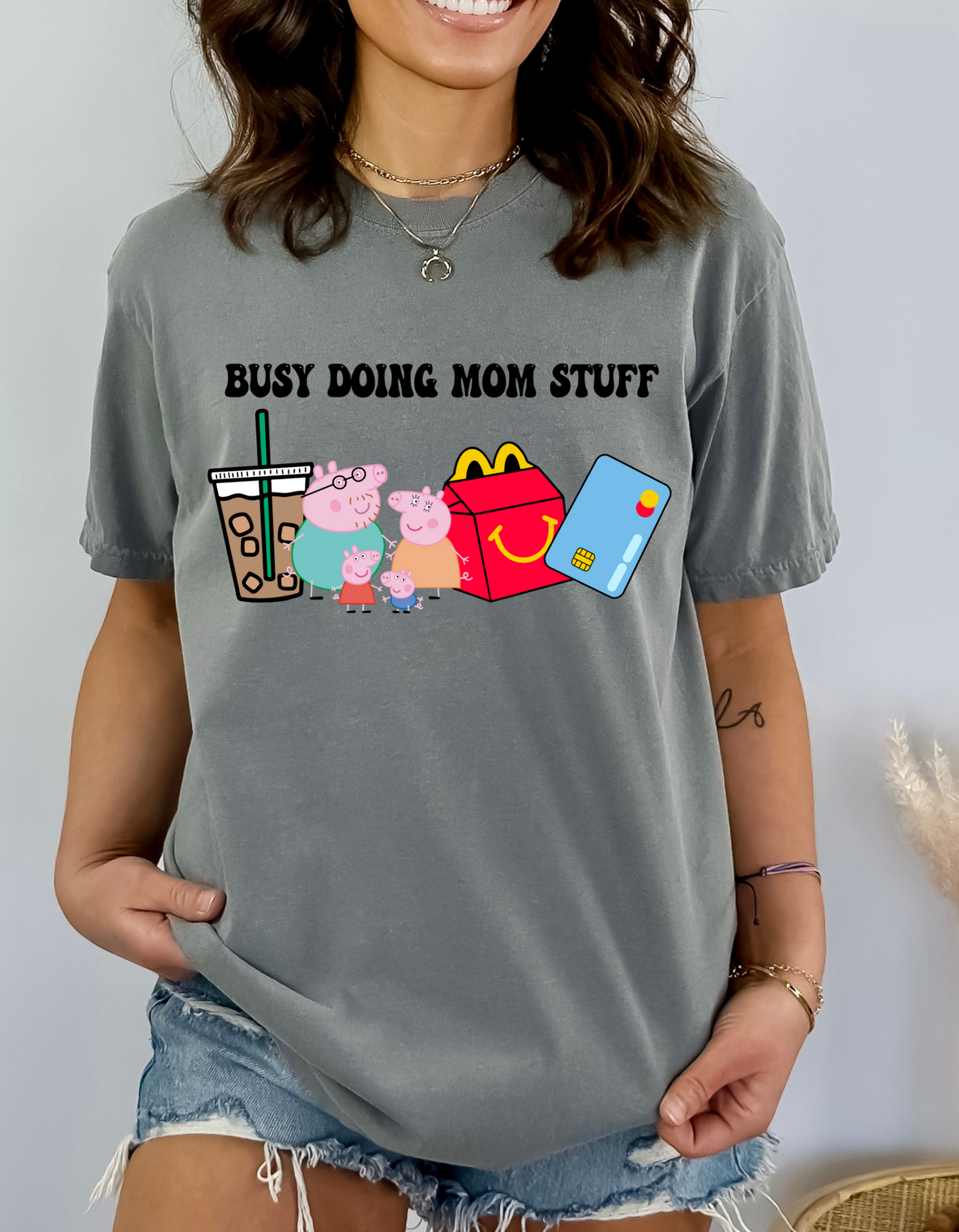 Busy Doing Mom Stuff Peppa pig DTF and Sublimation Transfer