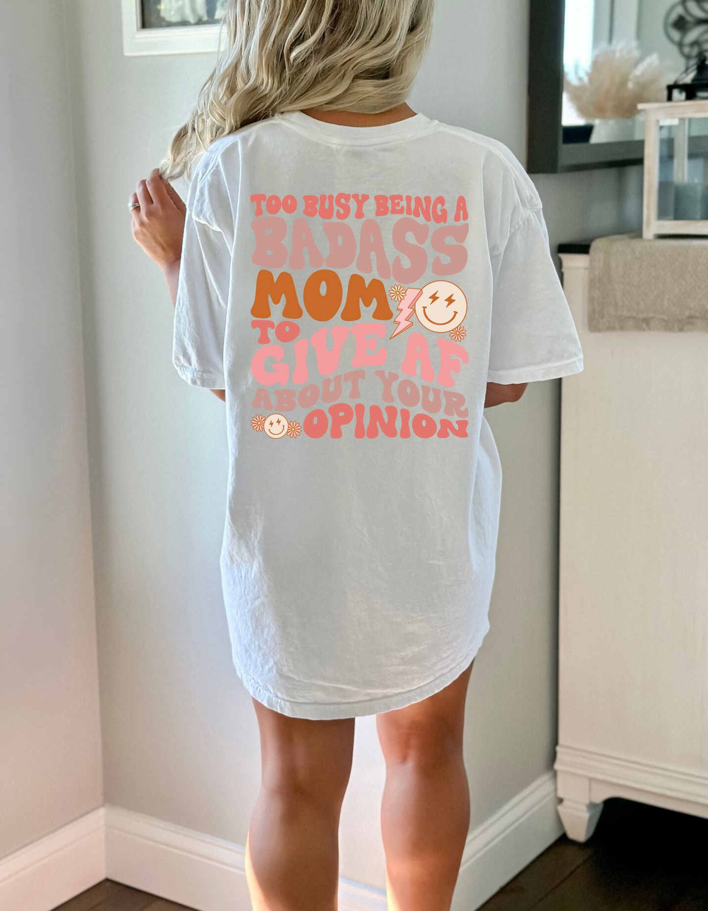 To busy being a bad ass mom DTF and Sublimation Transfer