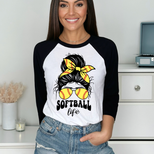 SOFTBALL LIFE DTF OR SUBLIMATION TRANSFER