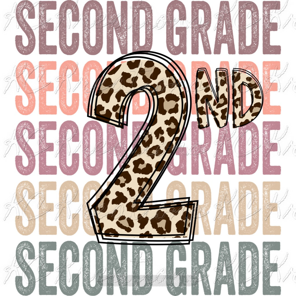 Leopard back to school sublimation transfer