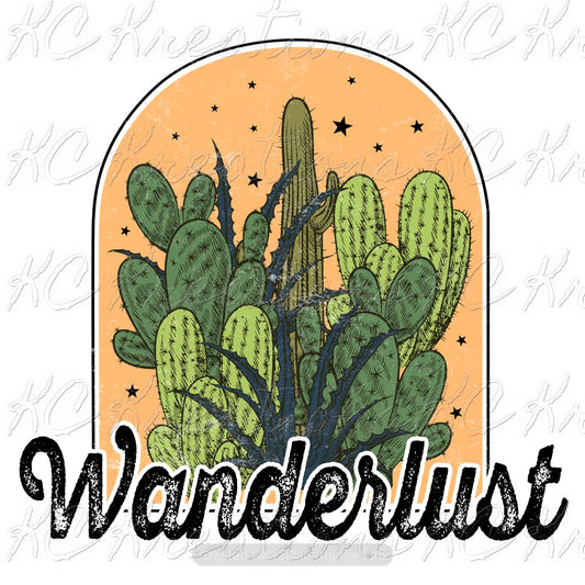 Wanderlust cactus sublimation transfer