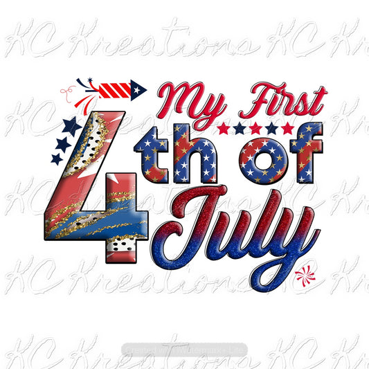 My first Fourth of July sublimation transfer