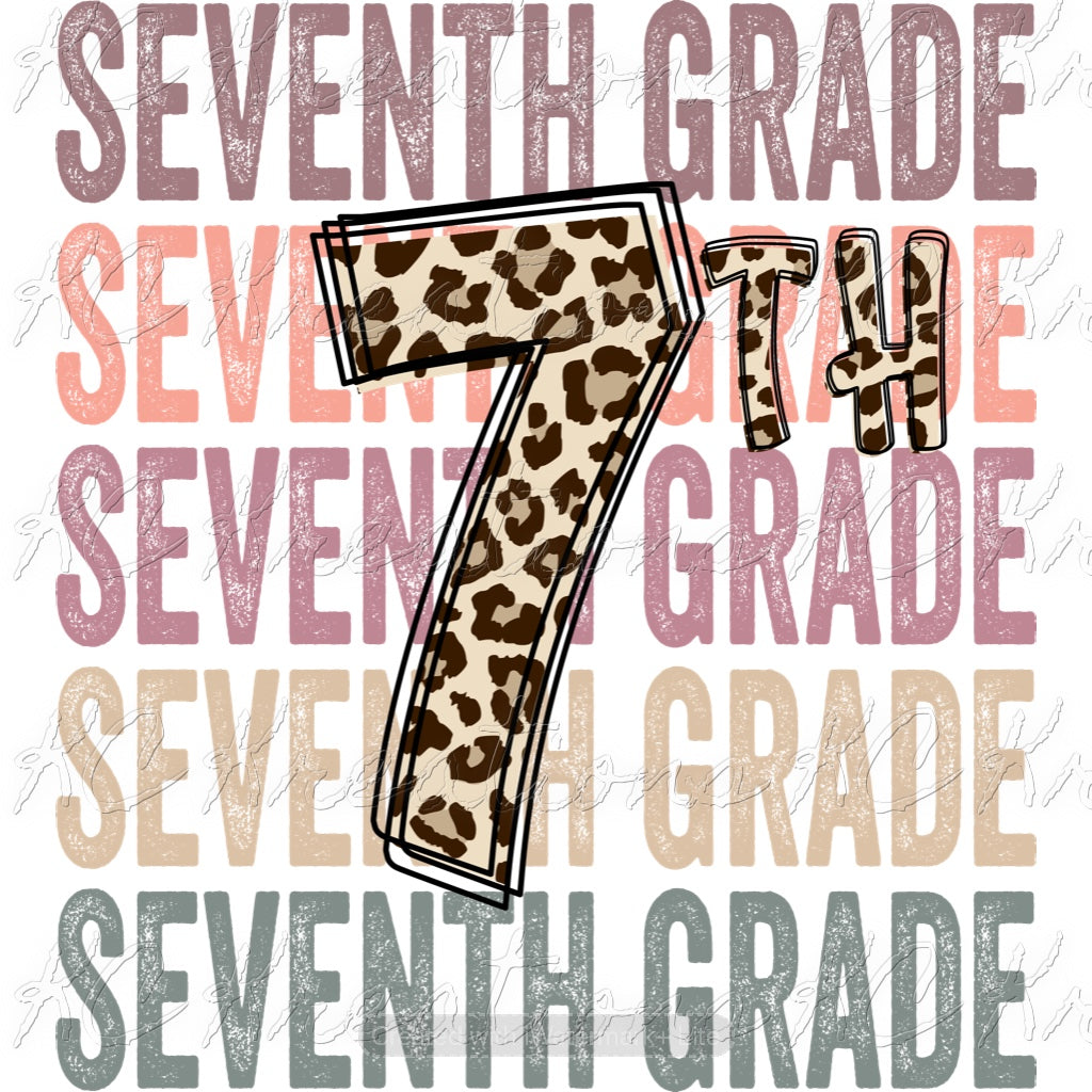 Leopard back to school sublimation transfer