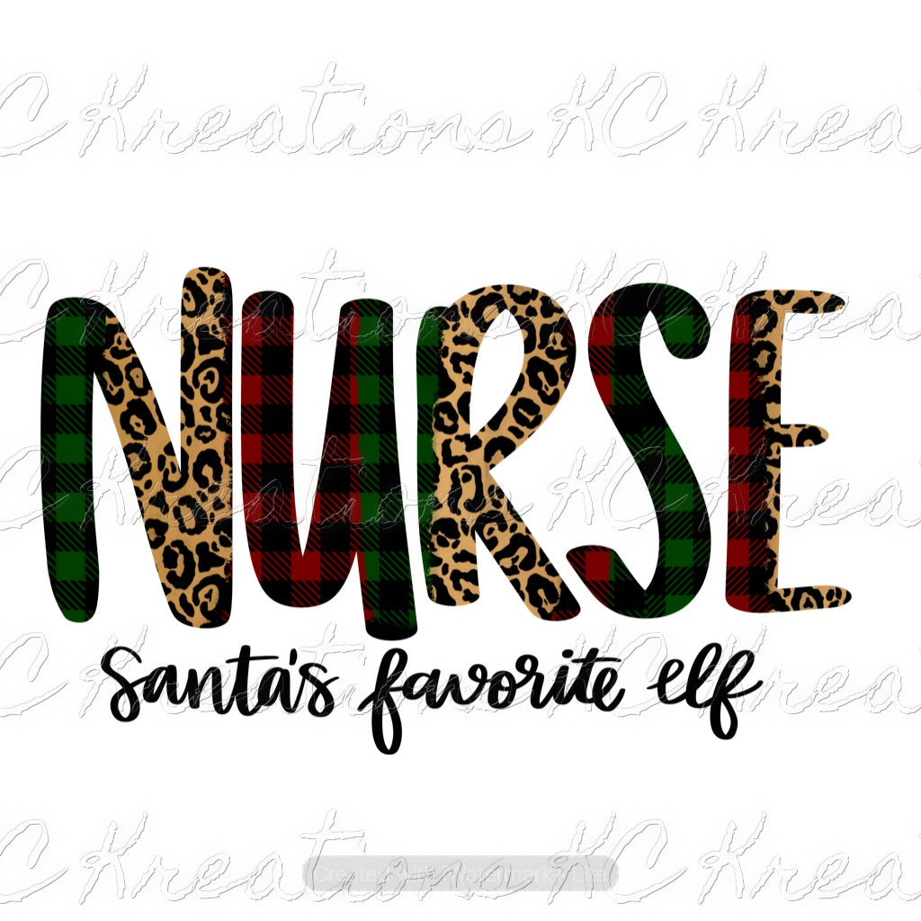 Nurse Christmas DTF Transfer