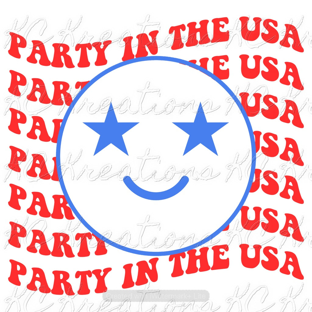 Party in the USA sublimation transfer