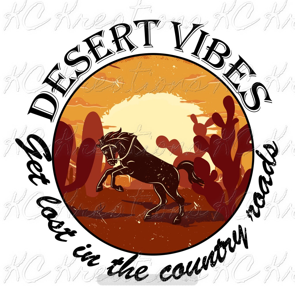 Desert vibes sublimation transfer