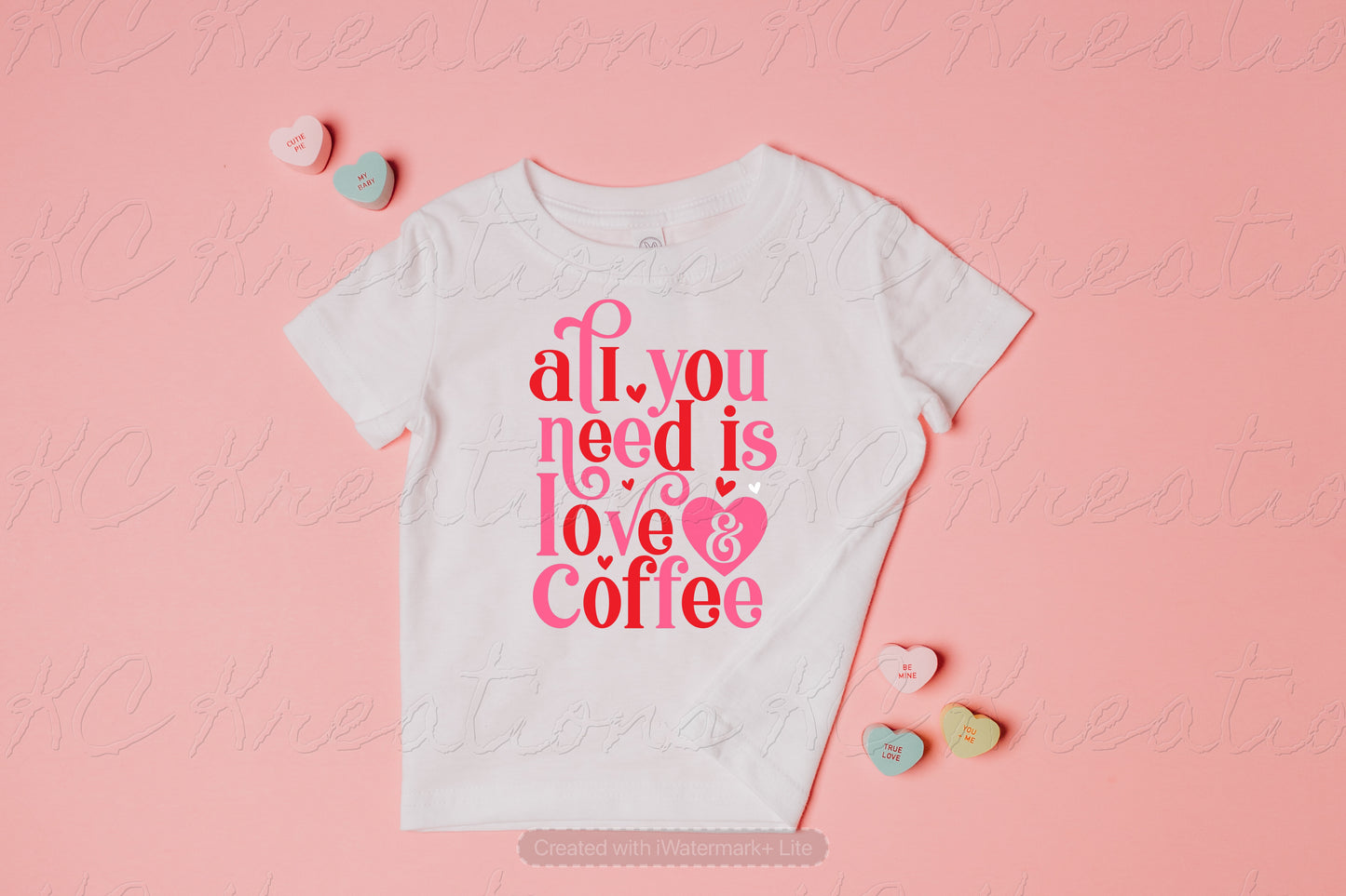 All you need is love and Coffee Valentine DTF