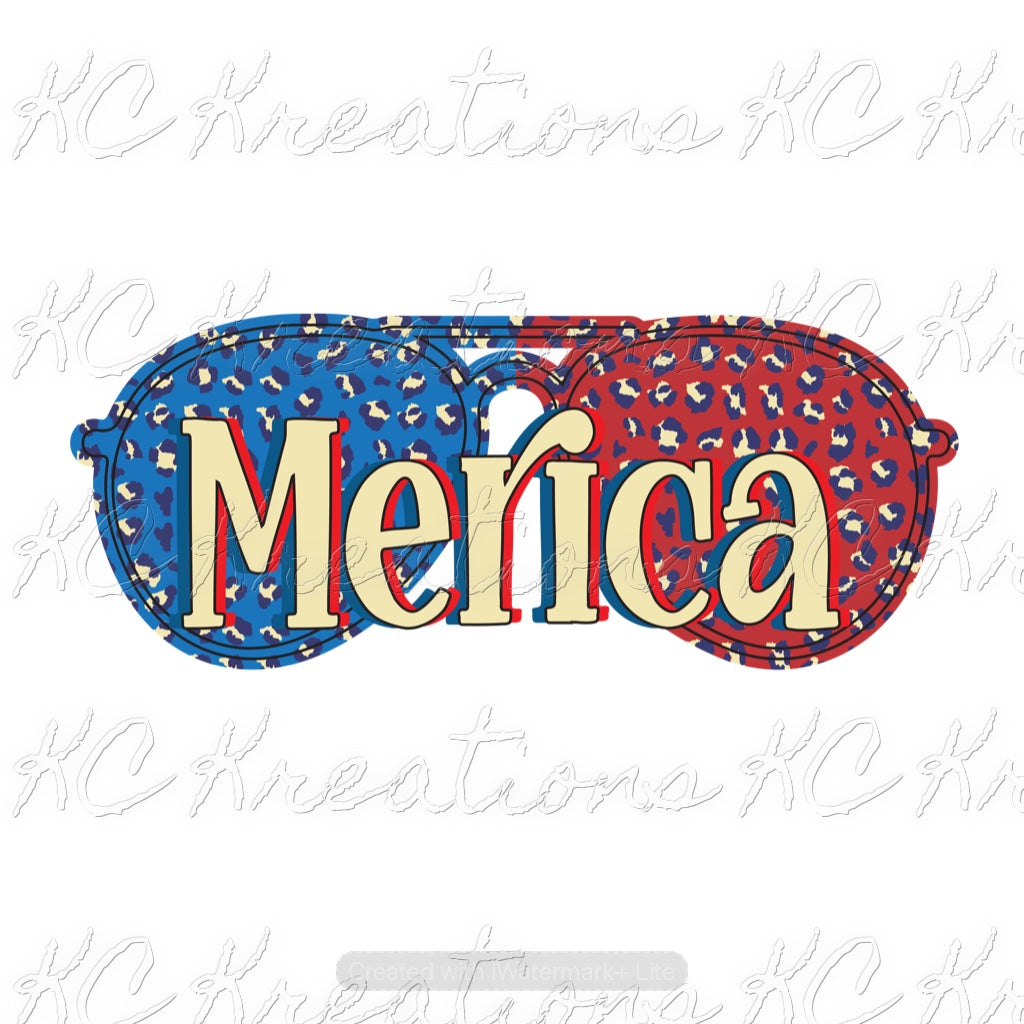 Merica sunglasses sublimation transfer