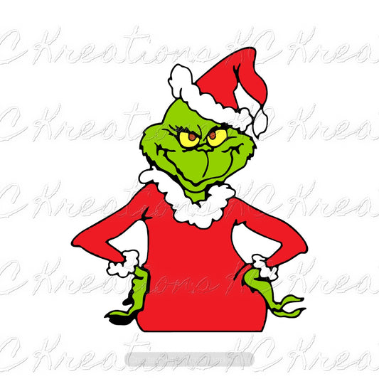 Grinch Christmas DTF or Sublimation Transfer