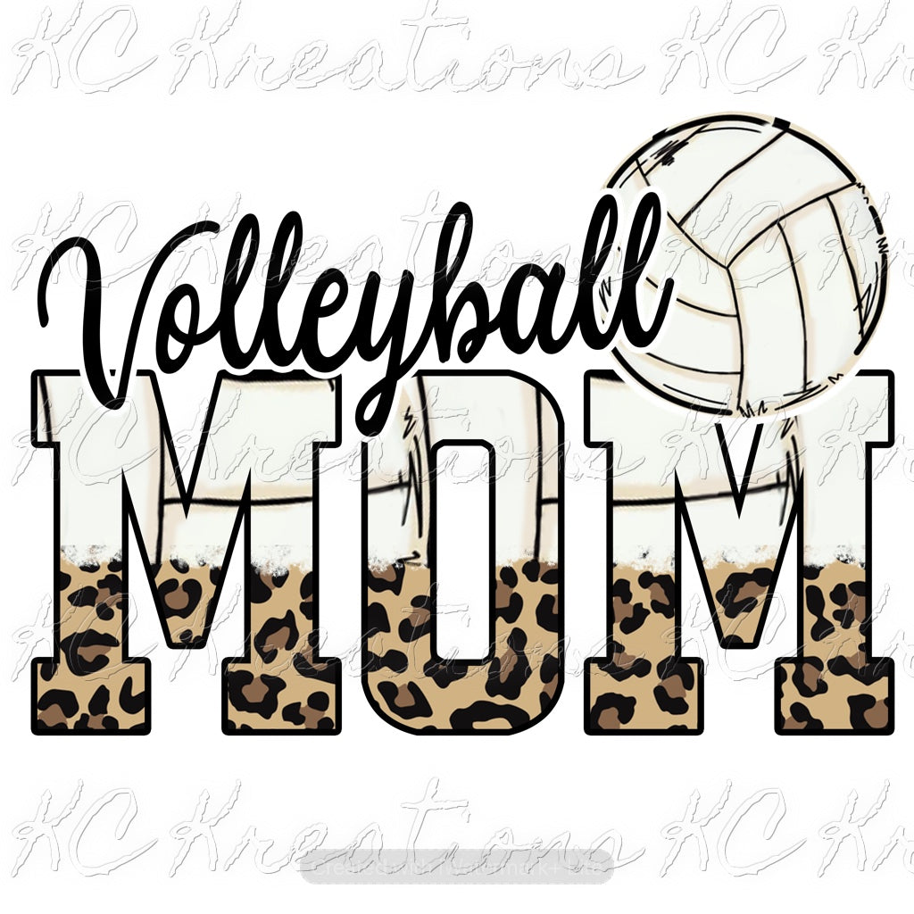 Volleyball Mom sublimation transfer