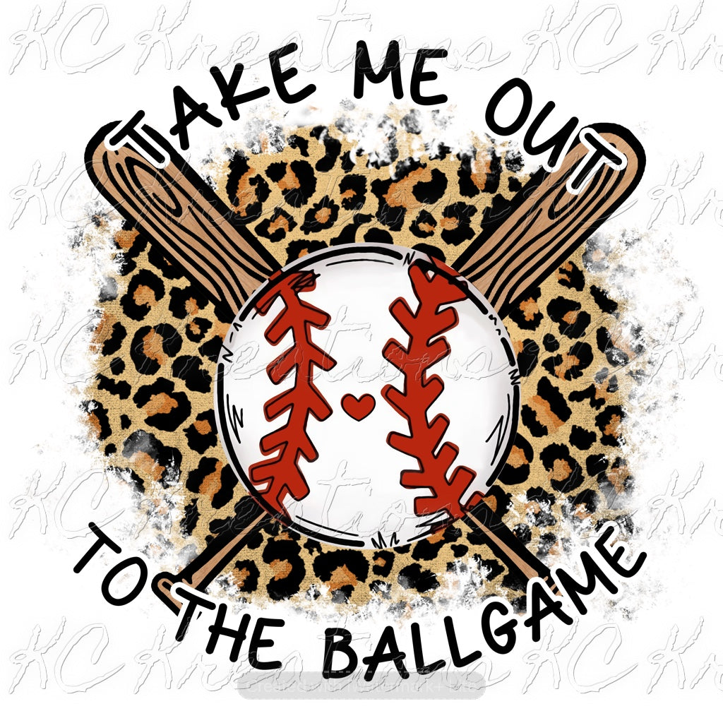 Take me out to the ball game  sublimation transfer