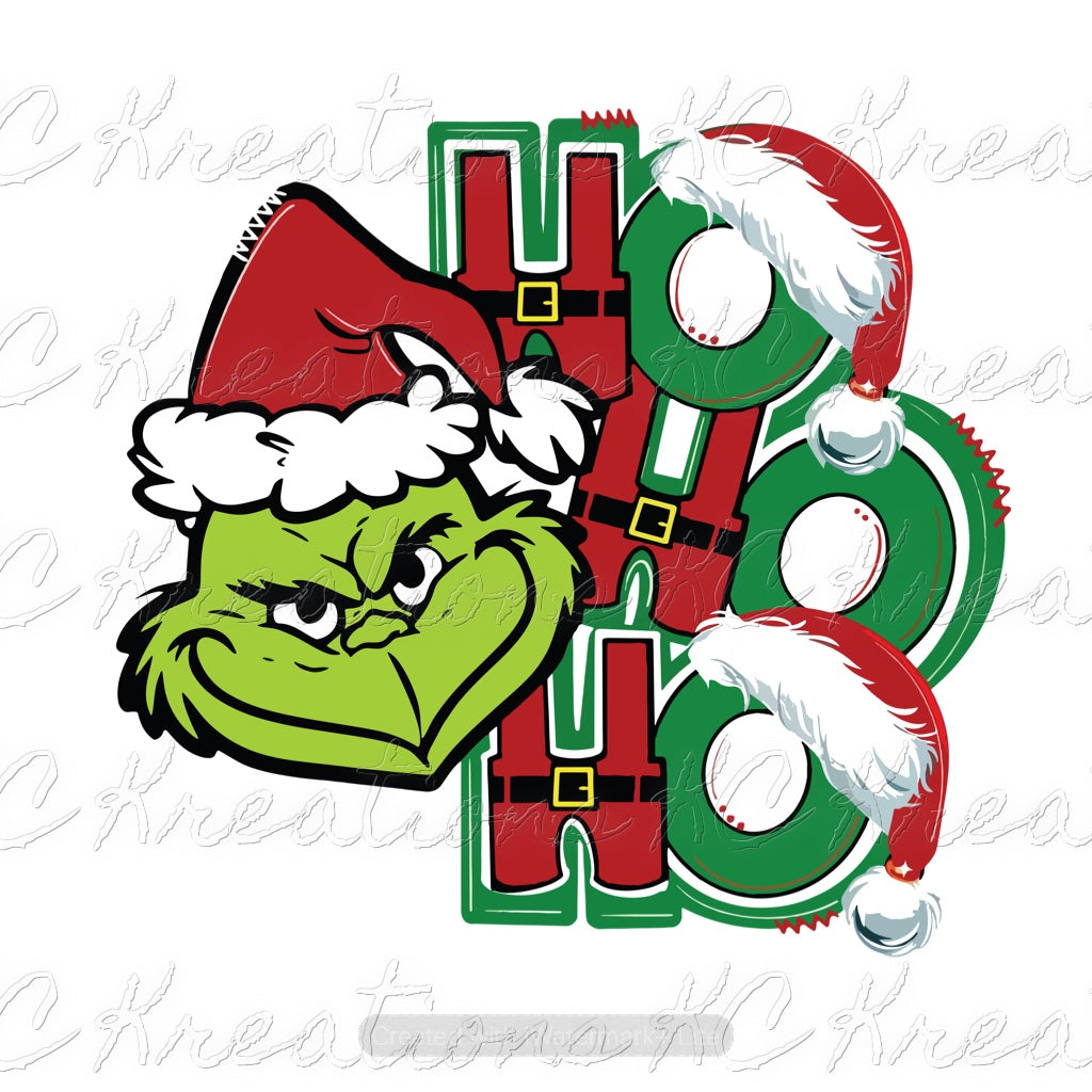 Grinch Christmas DTF and Sublimation Transfer