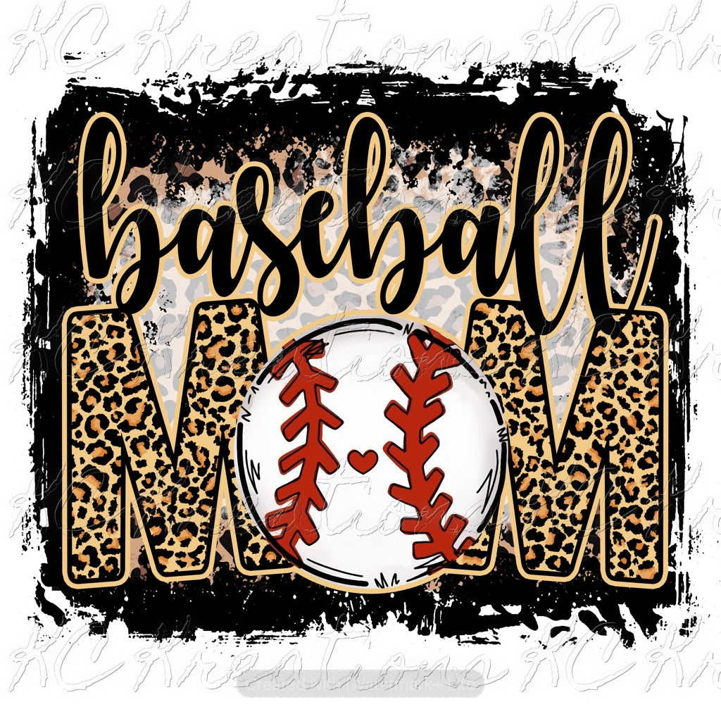 Baseball Mom DTF and sublimation transfer