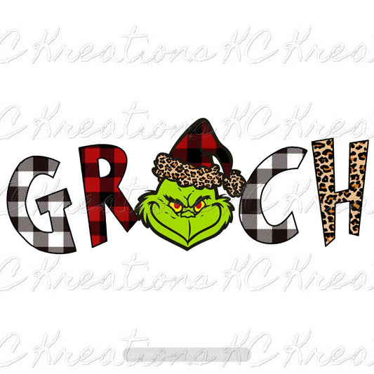 Grinch Christmas DTF and Sublimation Transfer