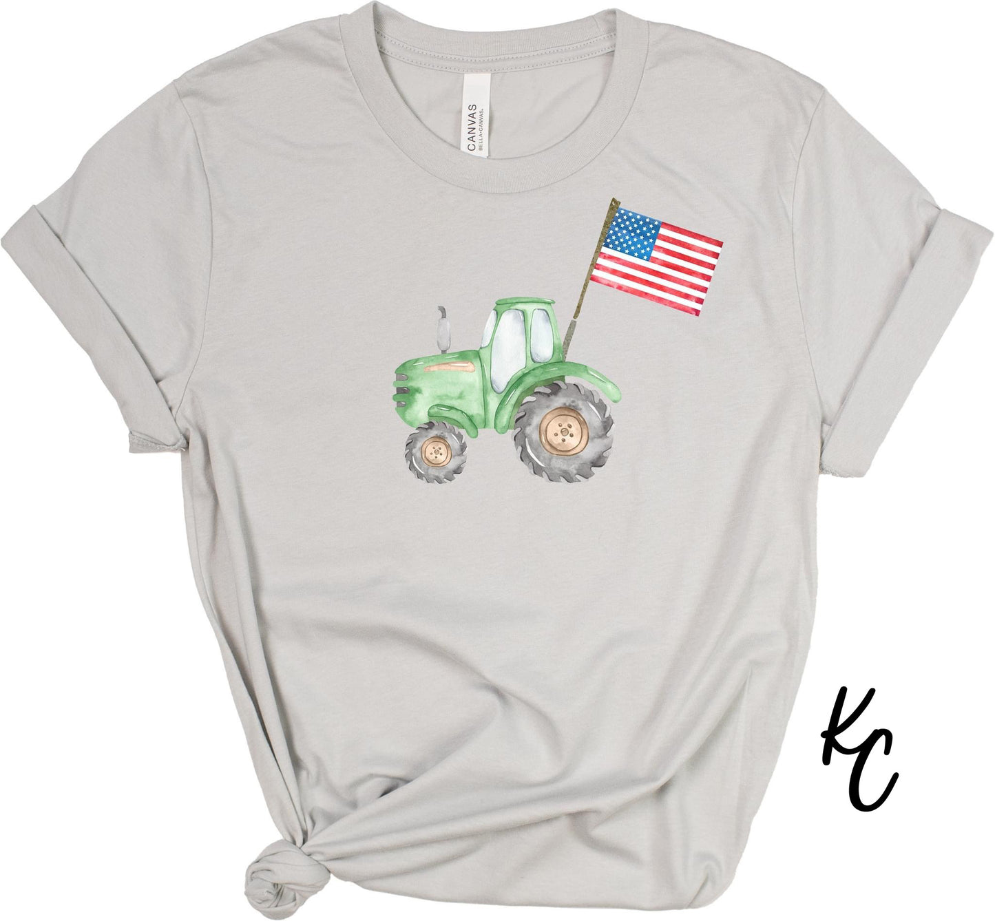 Tractor and American Flag DTF and Sublimation Transfer