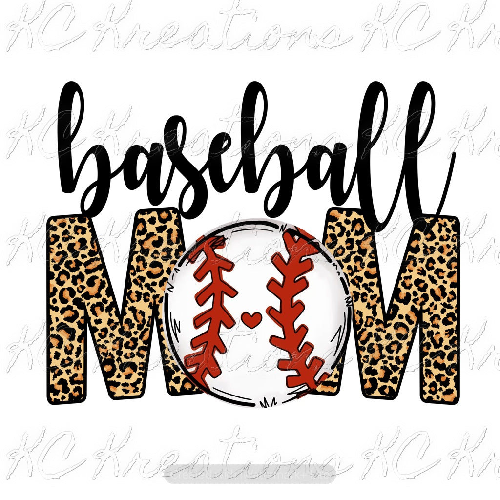 Baseball Mom DTF and sublimation transfer