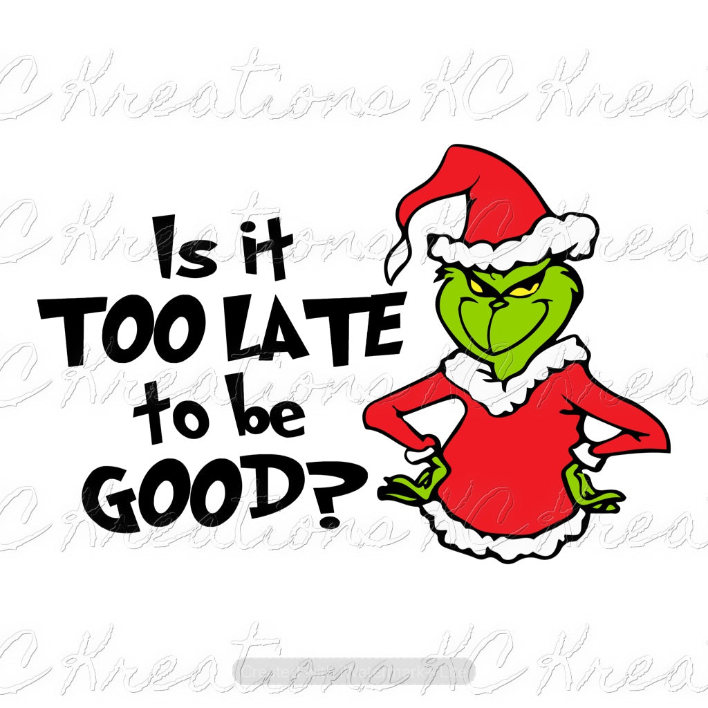 Grinch Christmas DTF and Sublimation Transfer